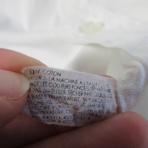 Club Monaco White Button Down Shirt Men's Long Sleeve Casual Work Office XS 200 - Picture 4 of 10